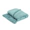 Laddha Home Designs Solid Aqua Blue Diamond Tufted Throw Blanket with Fringes 50" x 60"